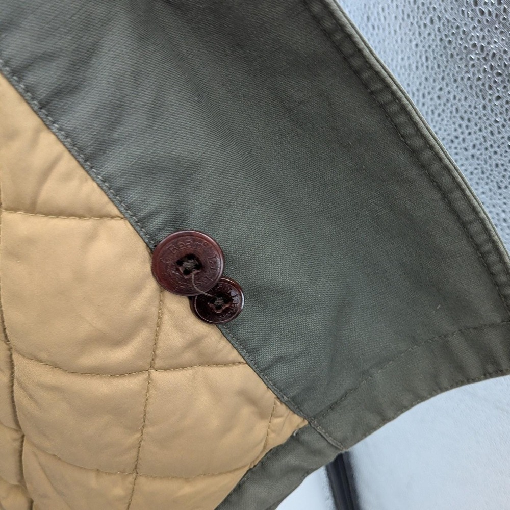 LL Bean Men's Olive Green Thinsulate Lined Farm Field Barn Chore L Coat Vintage - Picture 11 of 16